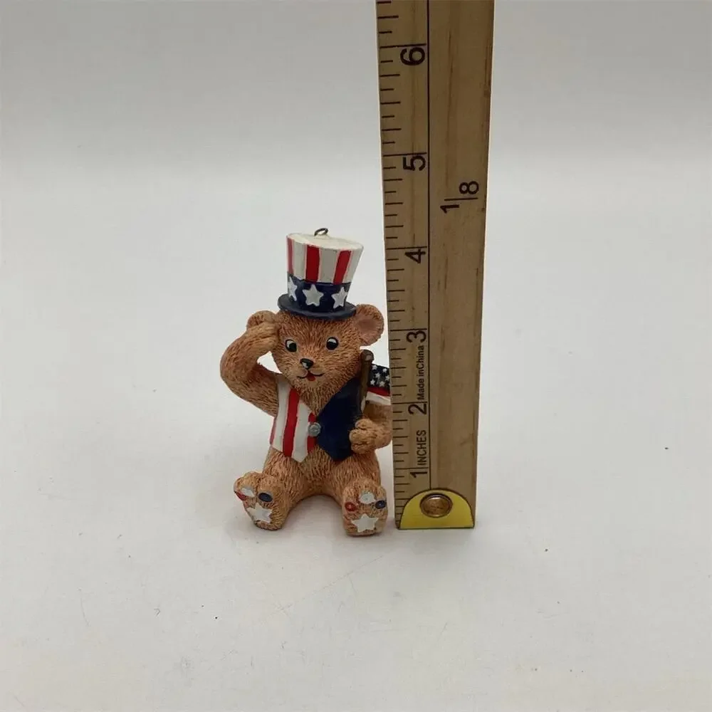 Vintage Patriotic Bear Figurine Uncle Sam 4th of July‎ Decor